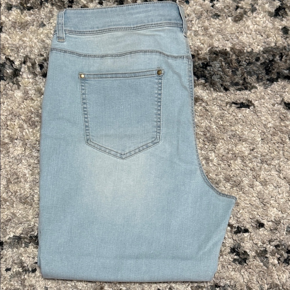 Chico's Light Blue Straight Leg Jeans - Picture 10 of 10